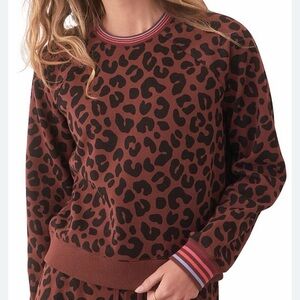 Marine Layer Anytime Sweatshirt Leopard Print